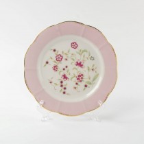 Pink Corn Flower Salad Plate, Set of 4