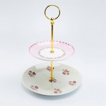 Spring Floral  Small 2 Tier Serving Tray