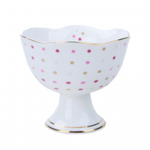 Pink Dots  2 Piece Candy Bowl, Gift Boxed