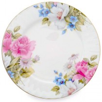 Grace's Rose Dessert Plates, Set of 4--porcelain