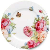 Sandra's Rose Dessert Plates, Set of 4