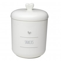 Textured "Snacks" Large Canister