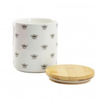 Black Bee 5.5-in Canister, Bamboo Lid