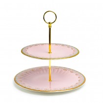  Gold Ornament with Pink 2 tier Set