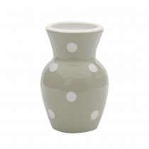 Sage White  Dots Vase