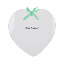 Heart to Heart  7 Inch Heart Dish with Ribbon Tied, Set of 4