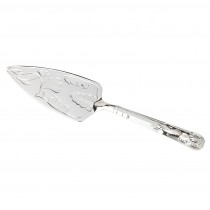 Silverplate Cake Server with Leaf Pattern - 11 Inch