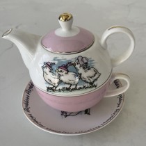 Pink Chick 4 Piece Tea for One