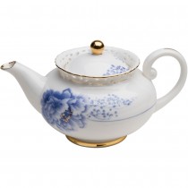 Blue Gold Peony Teapot