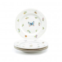  Dragonfly Butterfly Dessert Plates, Set of 4