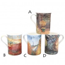 Pattern  - Euro Impressions Bone China Mugs. Set of 4