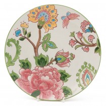 Pink Peony Hand Painted/Crafted Salad Plates, Set of 4