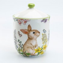 Garden Bunny Large Canister