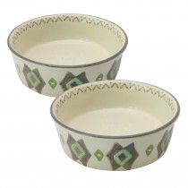 Fido's Diner Organic Creamy Green Cat/dog 6.25in Bowl-Set of 2 