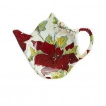 Cardinal Poinsettia Tea bag holder, Set of 4