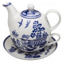 Blue Willow 4 Piece Tea for One Set