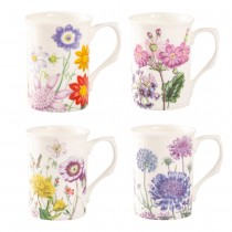 4 Assorted Country Lane Can Mugs, Set of 4