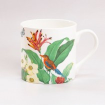 Tropical Garden Bone China Coffee Mugs, Set of 4