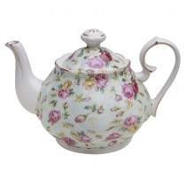 Blue Cottage Rose Chintz Teapot