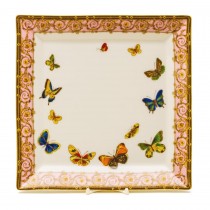 Pink Butterfly Square Platter